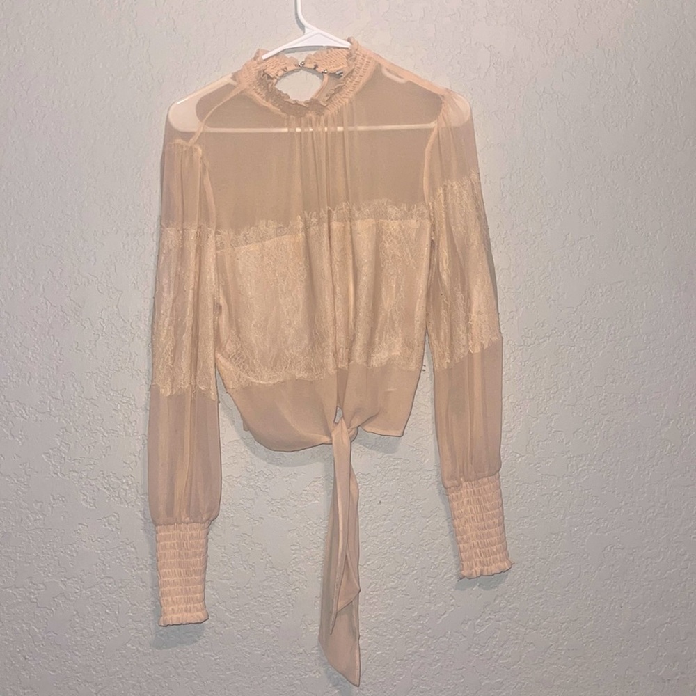 Guess sheer lace blouse